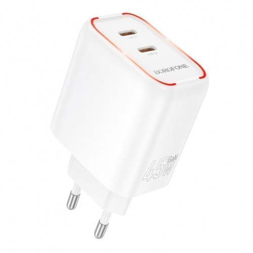 Мережевий Зарядний Пристрій Borofone BA90A 2USB-C PD/QC45W