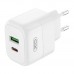 Мережевий Зарядний Пристрій XO L137 1USB-C/1USB PD/QC 20W+Type-C to Type-C New Logo Мережевий Зарядний Пристрій XO L137 1USB-C/1USB PD/QC 20W+Type-C to Type-C New Logo