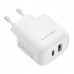 Мережевий Зарядний Пристрій XO L137 1USB-C/1USB PD/QC 20W+Type-C to Type-C New Logo Мережевий Зарядний Пристрій XO L137 1USB-C/1USB PD/QC 20W+Type-C to Type-C New Logo