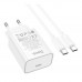 Мережевий Зарядний Пристрій Hoco C143A 1USB-C PD/QC 20W+Type-C to Type-C