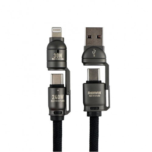 Кабель USB Remax C1 (A+C-C+L) 1.2M 240W