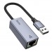 Перехідник Hoco UA37 USB to Ethernet adapter (1000 Mbps/1Gbit)