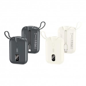 Універсальна Мобільна Батарея Power Bank XO PR260 Self-watch wireless charger, Type-C cable digital fast charger 20W, 10000 mAh