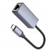 Перехідник Hoco UA37 Type-C to Ethernet adapter (1000 Mbps/1Gbit)