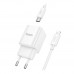 Мережевий Зарядний Пристрій Hoco C147A 1USB-C/1USB PD/QC 20W+Type-C to Lightning