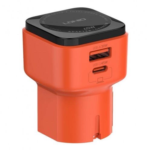 Мережевий Зарядний Пристрій LDNIO Q2420 GAN 45W+Type-C to Type-C
