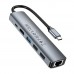 Хаб USB Borofone DH16 6-в-1 Type-C to HDMI+PD+USB3.0+USB2.0*2+RJ45(L=0.15M) Хаб USB Borofone DH16 6-в-1 Type-C to HDMI+PD+USB3.0+USB2.0*2+RJ45(L=0.15M)