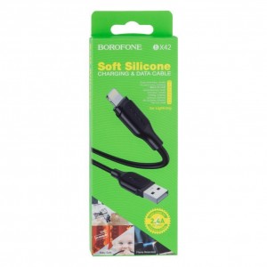 Кабель USB Borofone BX42 Silicone Lightning М'ята упаковка Кабель USB Borofone BX42 Silicone Lightning М'ята упаковка