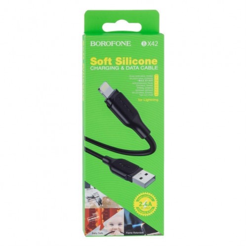 Кабель USB Borofone BX42 Silicone Lightning М'ята упаковка