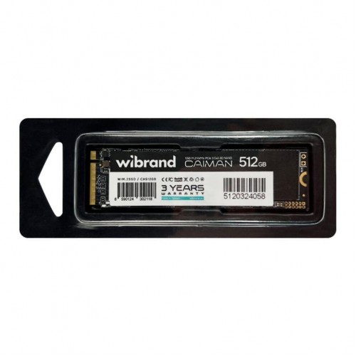 SSD M.2 Диск Wibrand Caiman 512GB NVMe 2280 PCIe 3.0 3D NAND