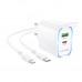 Мережевий Зарядний Пристрій Borofone BA89A 1USB-C/1USB PD/QC 30W+Type-C to Lightning Мережевий Зарядний Пристрій Borofone BA89A 1USB-C/1USB PD/QC 30W+Type-C to Lightning