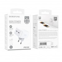 Мережевий Зарядний Пристрій Borofone BA76A Source PD/QC 35W Type-C to Lightning М'ята упаковка