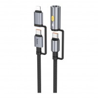 Кабель USB Hoco U138 USB-C/iP to USB-C/Cigarette Lighter 1.2m