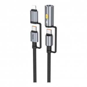 Кабель USB Hoco U138 USB-C/iP to USB-C/Cigarette Lighter 1.2m