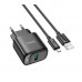 Мережевий Зарядний Пристрій Hoco C140A 1USB QC 18W+USB to Micro