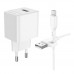 Мережевий Зарядний Пристрій Borofone BAS11A 1USB 2.1A+USB to Micro