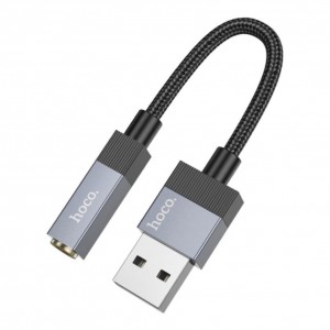 Кабель Aux Hoco UPA32D USB-A to Aux 3.5mm (Female) 15cm