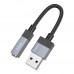 Кабель Aux Hoco UPA32D USB-A to Aux 3.5mm (Female) 15cm