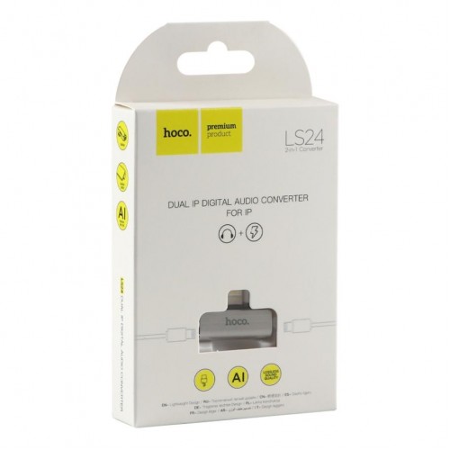 Переходник Hoco LS24 Dual Lightning Converter