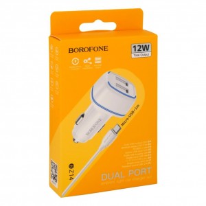 Автомобільний Зарядний Пристрій Borofone BZ14 Micro 2USB 2.4A Автомобільний Зарядний Пристрій Borofone BZ14 Micro 2USB 2.4A