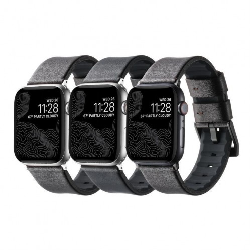 Ремінець для Apple Watch Leather+Silicone 38/40/41 mm