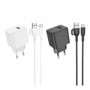Мережевий Зарядний Пристрій Borofone BAS11A 1USB 2.1A+USB to Type-C