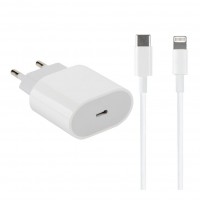 Сетевое Зарядное Устройство For IP PD20W 14 Pro Max+Type-C to IP 1:1
