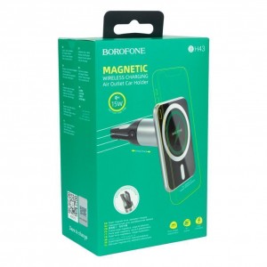 Автотримач Borofone BH43 Xperience Magnetic Wireless 15W Автотримач Borofone BH43 Xperience Magnetic Wireless 15W