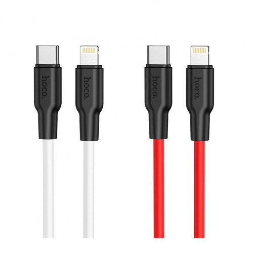 Кабель Hoco X21 Plus Silicone PD 20W Type-C to Lightning