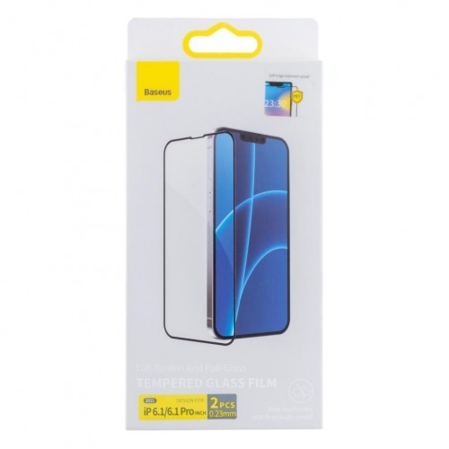 Захисне скло Baseus 0.23 mm для iPhone 13/13 Pro/14/16e (2 шт) SGQP020101