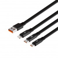 Кабель USB Baseus USB to M+L+C 1.2m 66W CAMLC-M Кабель USB Baseus USB to M+L+C 1.2m 66W CAMLC-M