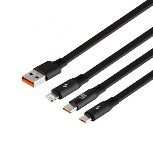 Кабель Baseus USB to M+L+C 1.2m 66W CAMLC-M