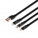 Кабель Baseus USB to M+L+C 1.2m 66W CAMLC-M