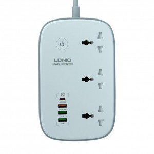 Мережевий Подовжувач LDNIO SCW3451 3 ports/PD/3USB/1QC3.0/1Type-C/WiFi Мережевий Подовжувач LDNIO SCW3451 3 ports/PD/3USB/1QC3.0/1Type-C/WiFi
