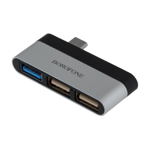 Перехідник Borofone DH1 Type-C to USB 3.0 / 2USB
