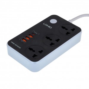 Мережевий Подовжувач LDNIO SC3412 3 ports / PD / 3USB QC 3.0 Мережевий Подовжувач LDNIO SC3412 3 ports / PD / 3USB QC 3.0