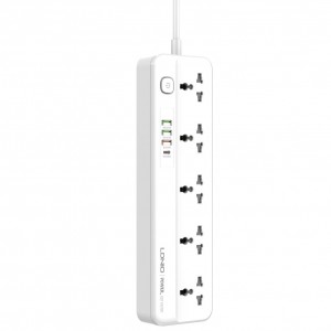 Мережевий Подовжувач LDNIO SC5415 5 universal ports /1 PD/1 QC/2 auto ID 2m Мережевий Подовжувач LDNIO SC5415 5 universal ports /1 PD/1 QC/2 auto ID 2m