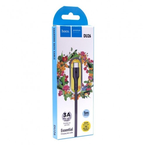 Кабель USB Hoco DU26 Long 8mm Plug Type-C 3A