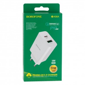 Мережевий Зарядний Пристрій Borofone BA56A PD 20W + QC3.0