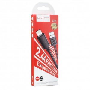 Кабель USB Hoco X88 Gratified Lightning 2.4A 1m
