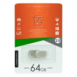 USB OTG флеш-накопичувач -Type C 64GB T&G металева серія 104 USB OTG флеш-накопичувач -Type C 64GB T&G металева серія 104