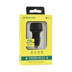 Автомобільний Зарядний Пристрій Borofone BZ14A PD20W+QC3.0 3A Автомобільний Зарядний Пристрій Borofone BZ14A PD20W+QC3.0 3A