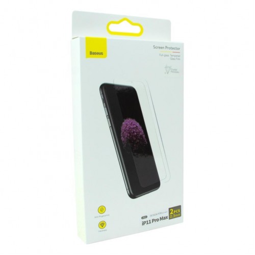 Захисне скло Baseus 0.3 mm для iPhone Xs Max/11 Pro Max (2 шт) SGBL063502