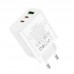 Мережевий Зарядний Пристрій Hoco C126A Pure PD+QC 40W(2C1A) Мережевий Зарядний Пристрій Hoco C126A Pure PD+QC 40W(2C1A)