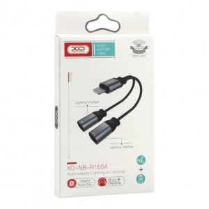 Перехідник XO NBR160A audio adaptor Lightning to double Lightning Перехідник XO NBR160A audio adaptor Lightning to double Lightning