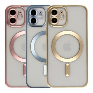 Чохол TPU Metallic Chrome Full Camera with Magsafe для iPhone 12