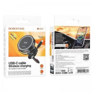 Автотримач Borofone BH207 Mona Magnetic Wireless 15W Автотримач Borofone BH207 Mona Magnetic Wireless 15W