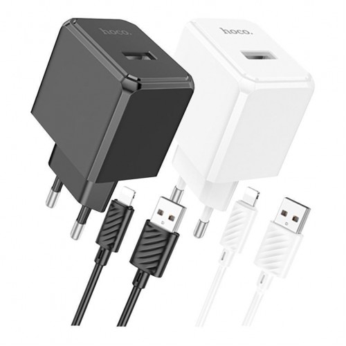 Мережевий Зарядний Пристрій Hoco CS11A 1USB 2.1A+USB to Lightning