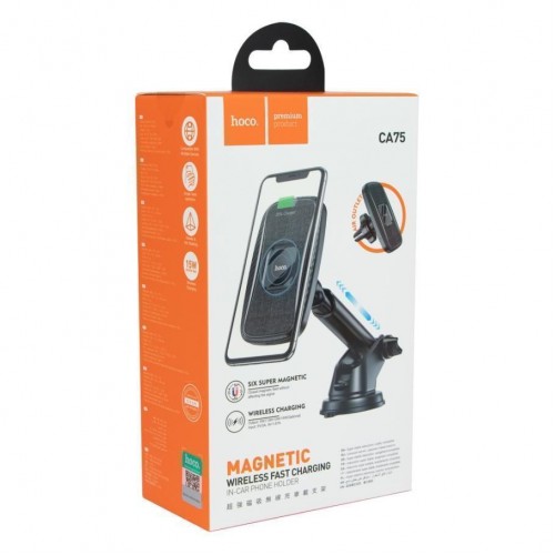 Автотримач Hoco CA75 + Wireless М'ята упаковка