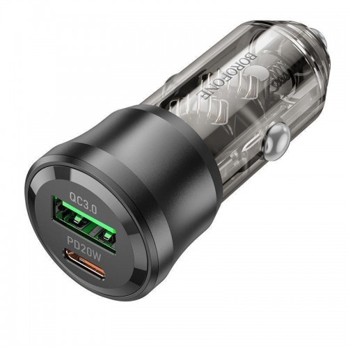 Автомобільний Зарядний Пристрій Borofone BZ25 1USB-A QC18W/1USB-C PD20W Total 38W